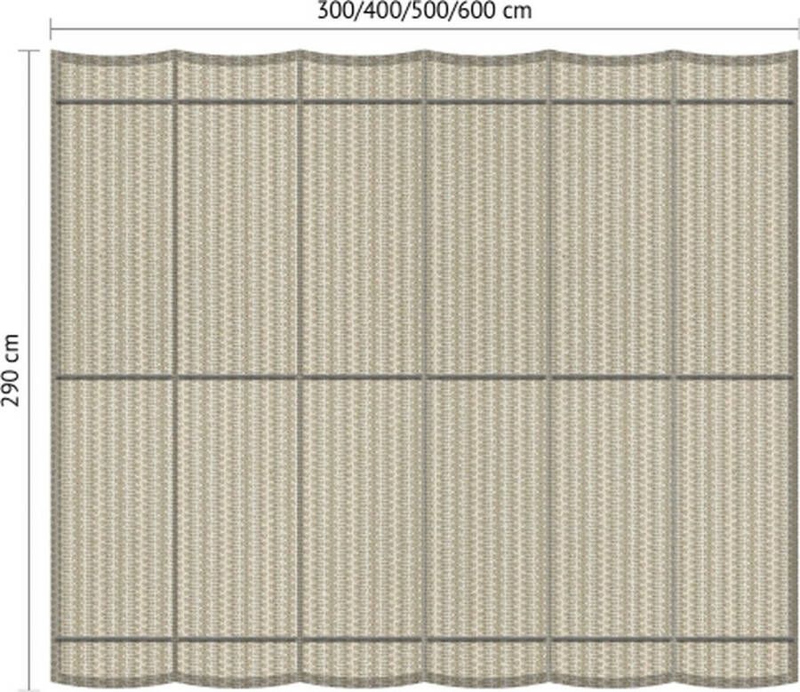 Shadow Comfort harmonicadoek 2 9x3m Sahara Zand incl. rvs bevestigingsset