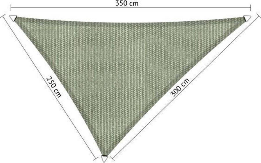 Shadow Comfort Ongelijkzijdige Driehoek Schaduwdoek UV Bestendig Zonnedoek 250 x 300 x 350 CM Moonstone Green