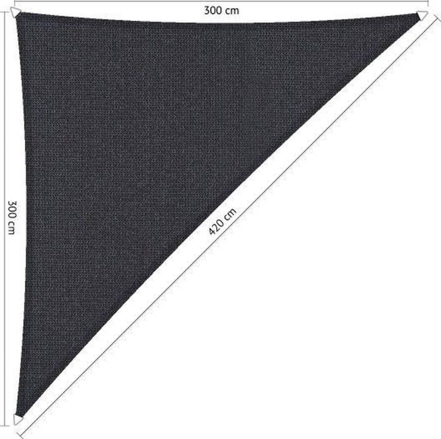 Shadow Comfort Ongelijkzijdige Driehoek Schaduwdoek UV Bestendig Zonnedoek 300 x 300 x 420 CM Carbon Black