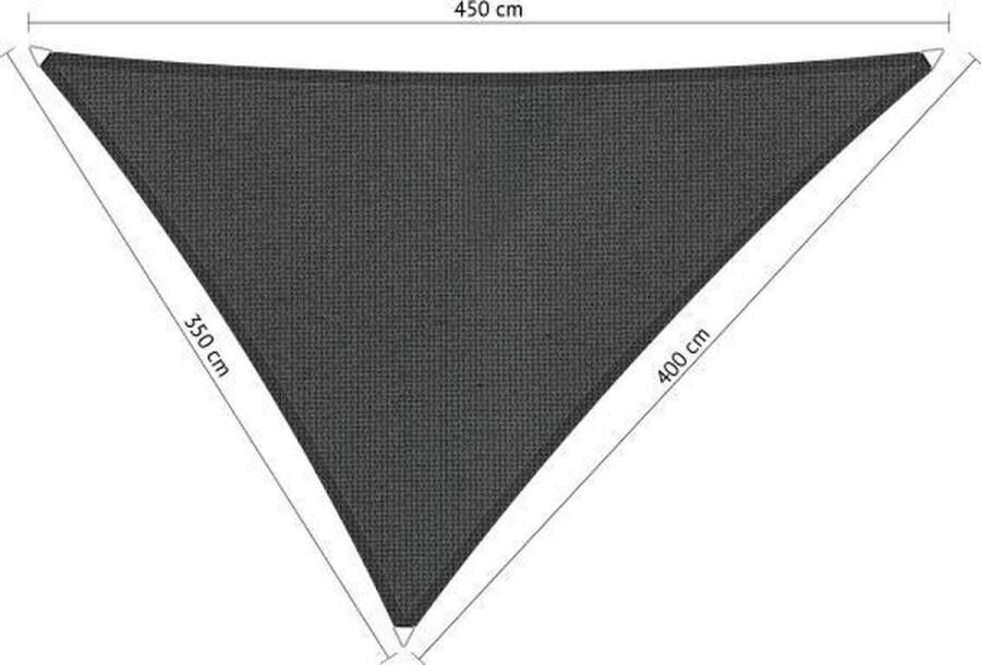 Shadow Comfort Ongelijkzijdige Driehoek Schaduwdoek UV Bestendig Zonnedoek 350 x 400 x 450 CM Carbon Black