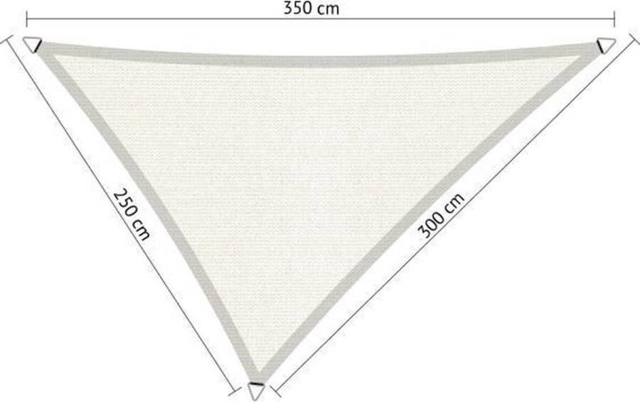 Shadow Comfort ® Ongelijkzijdige Schaduwdoek UV Bestendig Zonnedoek 250 x 350 x 400 CM Arctic White