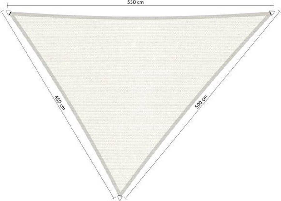 Shadow Comfort ® Ongelijkzijdige Schaduwdoek UV Bestendig Zonnedoek 450 x 500 x 550 CM Arctic White