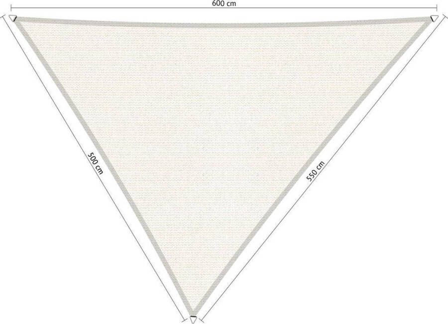 Shadow Comfort Ongelijkzijdige Schaduwdoek UV Bestendig Zonnedoek 500 x 550 x 600 CM Arctic White