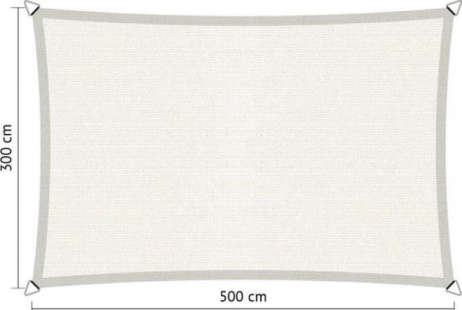 Shadow Comfort Rechthoekige Schaduwdoek UV Bestendig Schaduwdoek rechthoek Zonnedoek 300 x 500 CM Arctic White