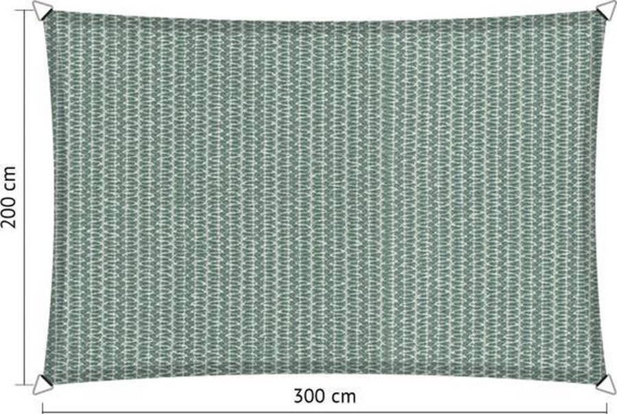 Shadow Comfort Rechthoekige Schaduwdoek UV Bestendig Zonnedoek 200 x 300 CM Country Blue