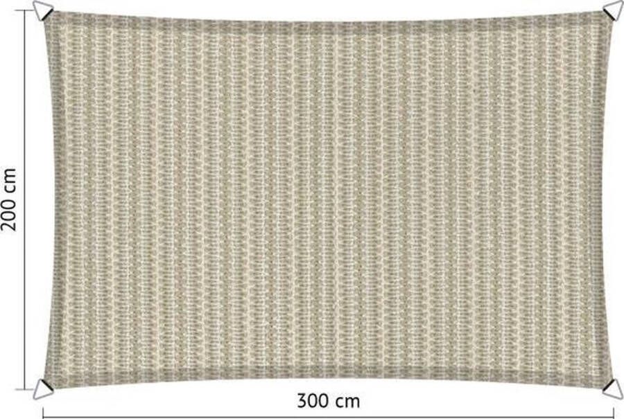 Shadow Comfort Rechthoekige Schaduwdoek UV Bestendig Zonnedoek 200 x 300 CM Sahara Sand