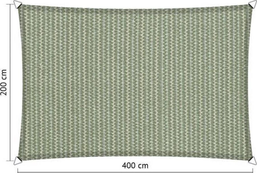 Shadow Comfort Rechthoekige Schaduwdoek UV Bestendig Zonnedoek 200 x 400 CM Moonstone Green