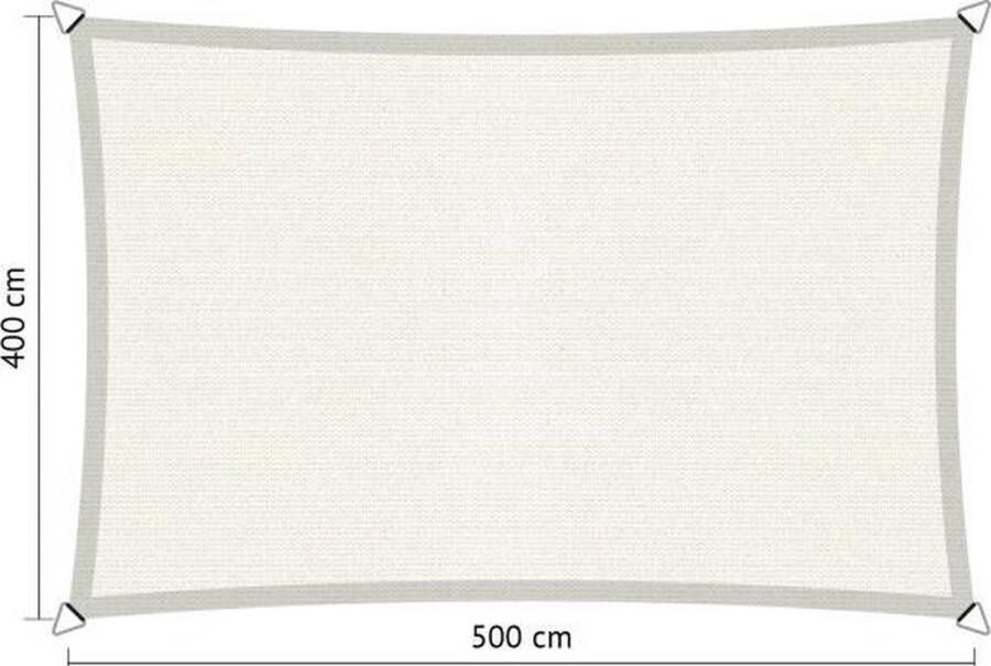 Shadow Comfort Rechthoekige Schaduwdoek UV Bestendig Zonnedoek 400 x 500 CM Arctic White