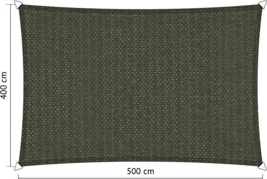 Shadow Comfort Rechthoekige Schaduwdoek UV Bestendig Zonnedoek 400 x 500 CM Deep Grey