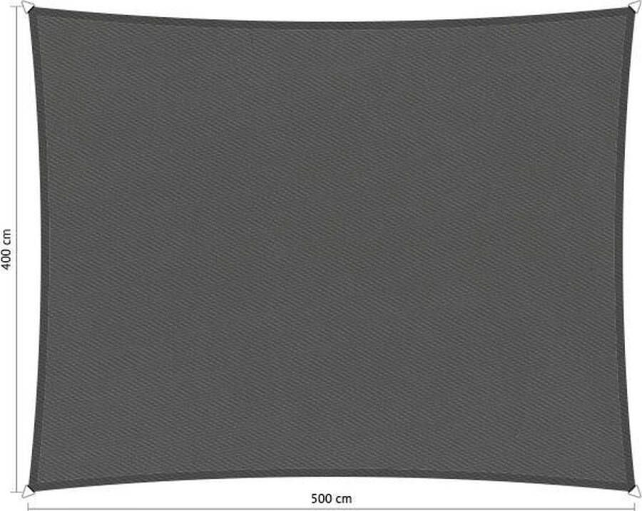 Shadow Comfort Rechthoekige schaduwdoek waterafstotend UV Bestendig Zonnedoek 400 x 500 x CM Vintage Grey