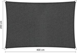 Shadow Comfort Schaduwdoek 2x4 rechthoek Carbon black