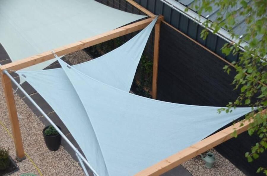 Shadow Comfort driehoek schaduwdoek 400 x 400 x 400 cm 4x4x4 waterdoorlatend -wit -Artic White