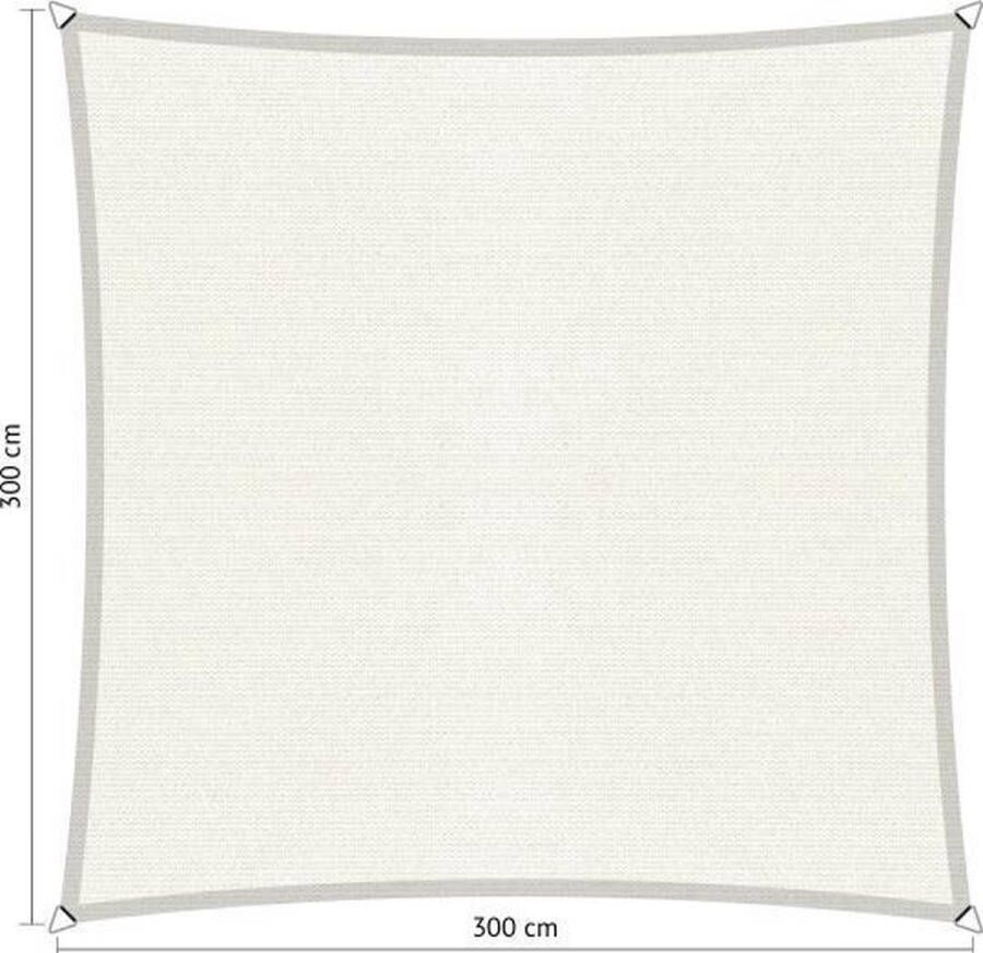 Shadow Comfort Vierkantige schaduwdoek UV Bestendig Schaduwdoek vierkant Zonnedoek 300 x 300 CM Arctic White