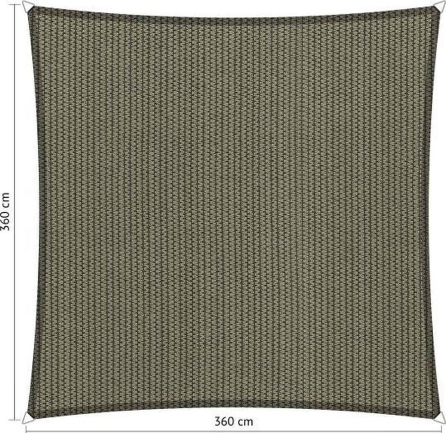 Shadow Comfort Vierkantige schaduwdoek UV Bestendig Schaduwdoek vierkant Zonnedoek 360 x 360 CM Desert Storm