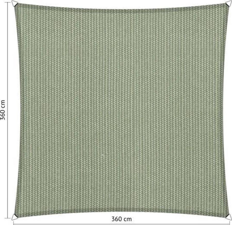 Shadow Comfort Vierkantige schaduwdoek UV Bestendig Schaduwdoek vierkant Zonnedoek 360 x 360 CM Moonstone Green