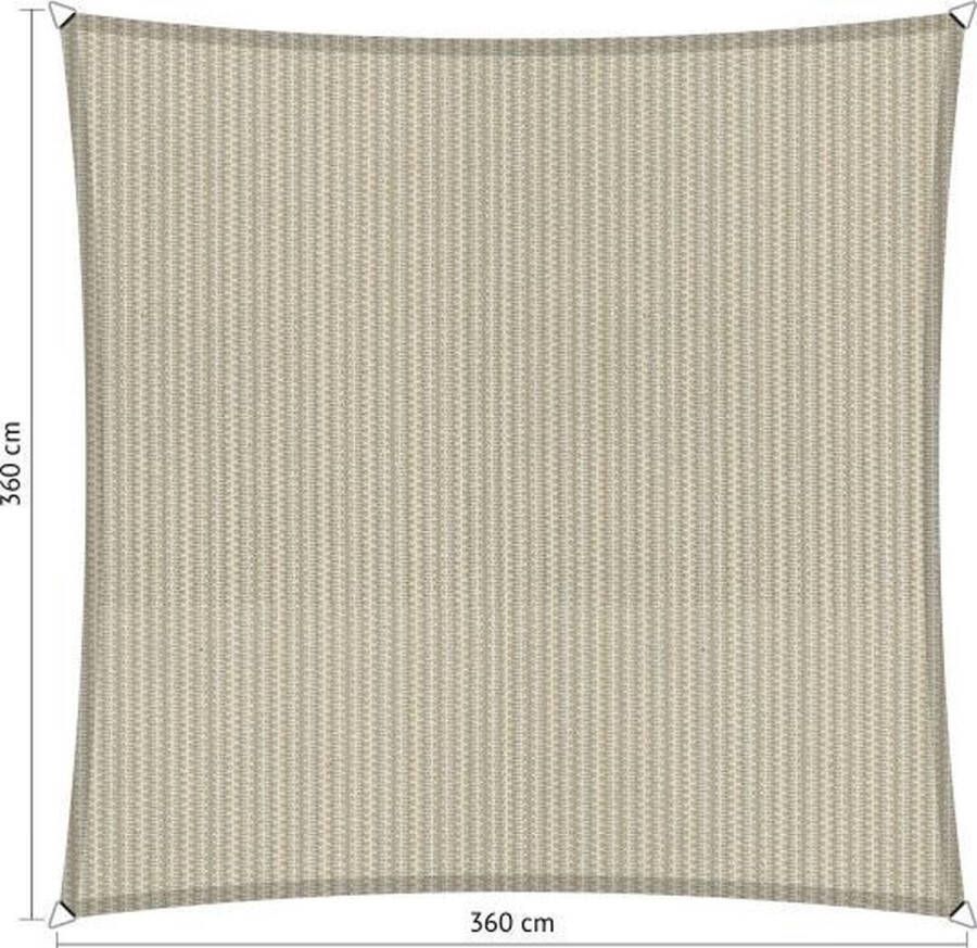 Shadow Comfort Vierkantige schaduwdoek UV Bestendig Schaduwdoek vierkant Zonnedoek 360 x 360 CM Sahara Sand