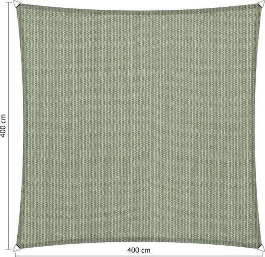 Shadow Comfort Vierkantige schaduwdoek UV Bestendig Schaduwdoek vierkant Zonnedoek 400 x 400 CM Moonstone Green