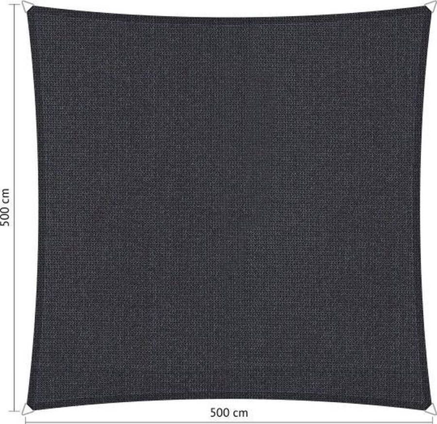 Shadow Comfort ® Vierkantige schaduwdoek UV Bestendig Schaduwdoek vierkant Zonnedoek 500 x 500 CM Carbon Black