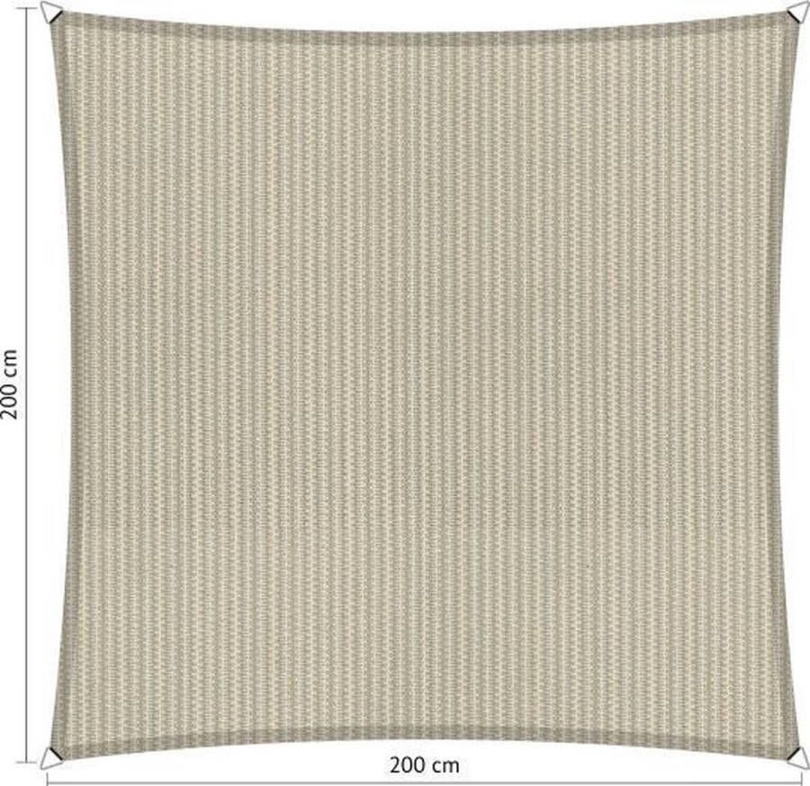 Shadow Comfort Vierkantige schaduwdoek UV Bestendig Zonnedoek 200 x 200 CM Sahara Sand