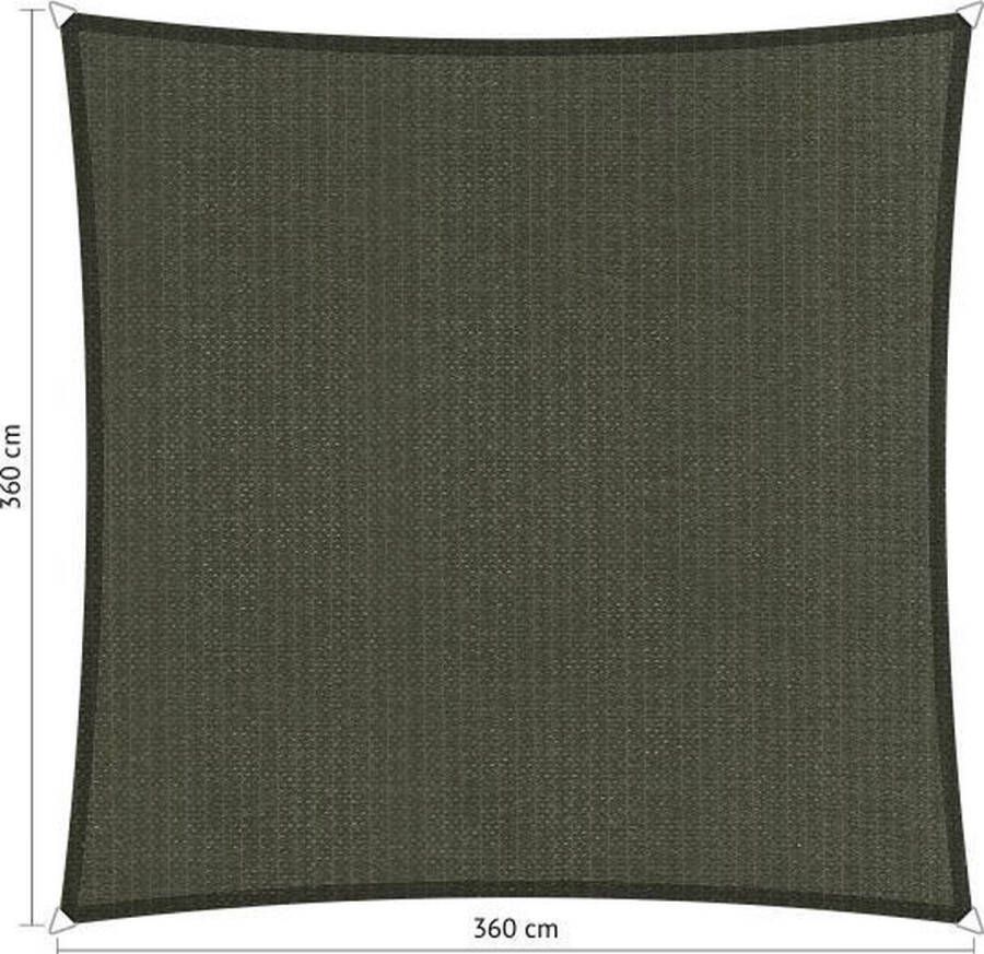 Shadow Comfort Vierkantige schaduwdoek UV Bestendig Zonnedoek 360 x 360 CM Deep Grey