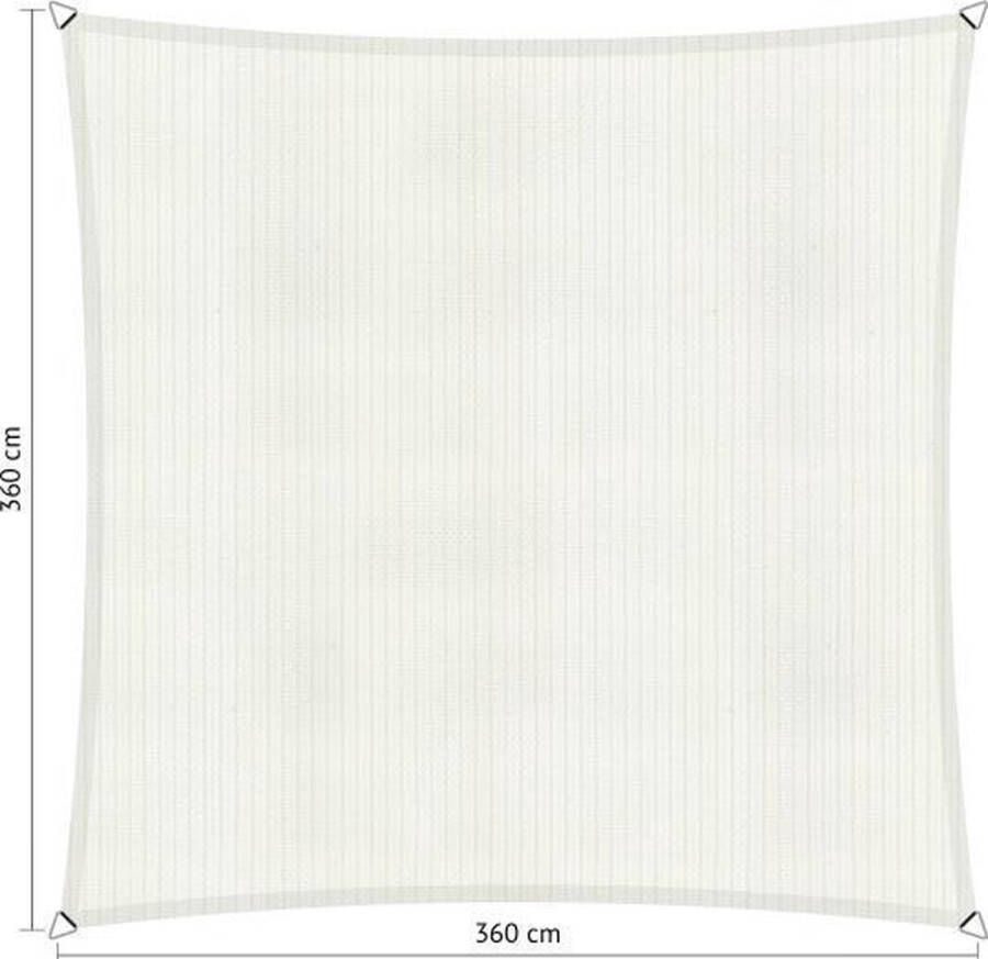 Shadow Comfort Vierkantige schaduwdoek UV Bestendig Zonnedoek 360 x 360 CM Mineral White