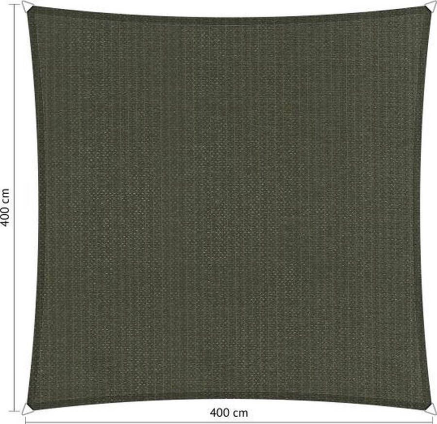 Shadow Comfort Vierkantige schaduwdoek UV Bestendig Zonnedoek 400 x 400 CM Deep Grey