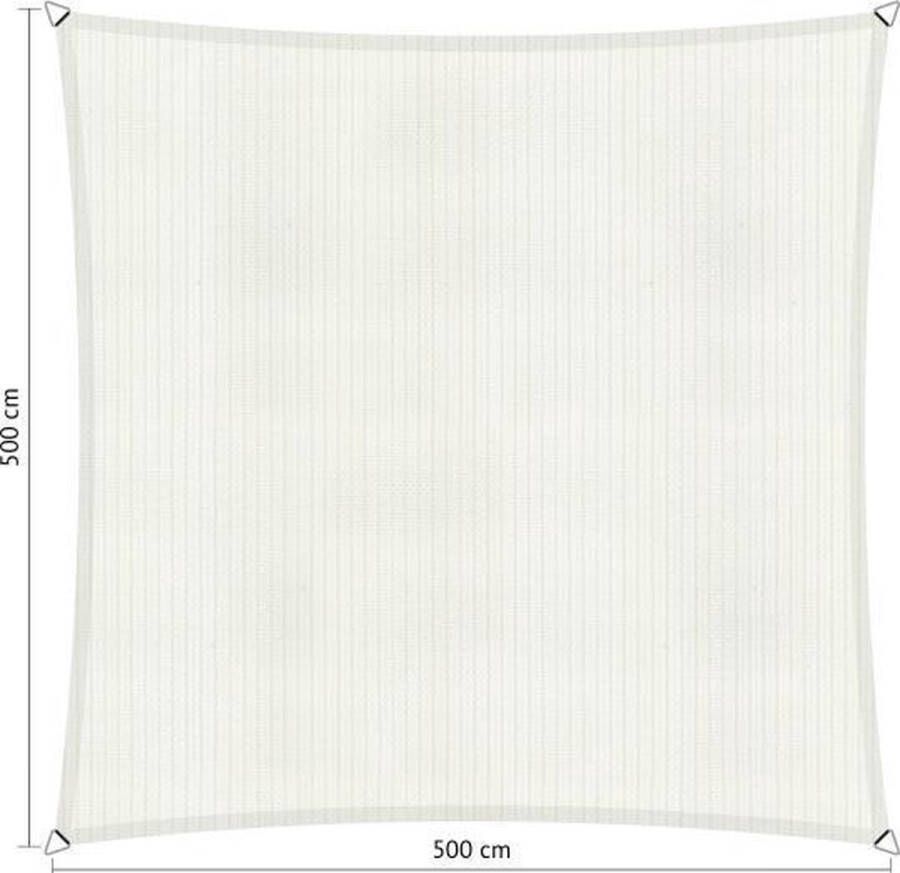 Shadow Comfort Vierkantige schaduwdoek UV Bestendig Zonnedoek 500 x 500 CM Mineral White