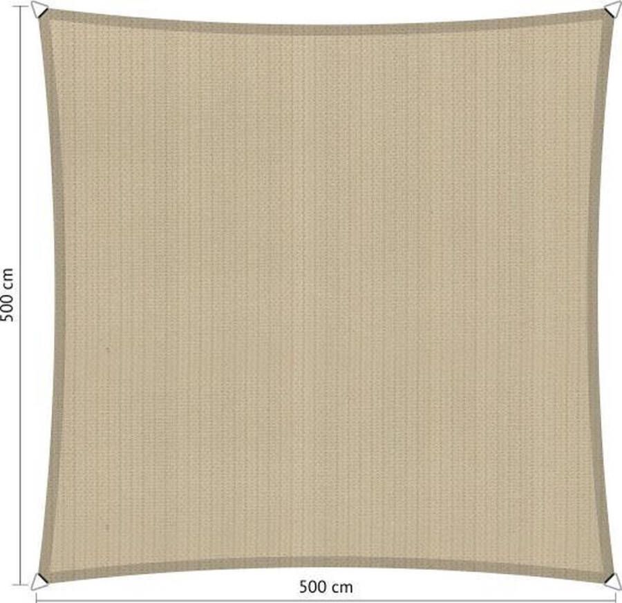 Shadow Comfort Vierkantige schaduwdoek UV Bestendig Zonnedoek 500 x 500 CM Neutral Sand