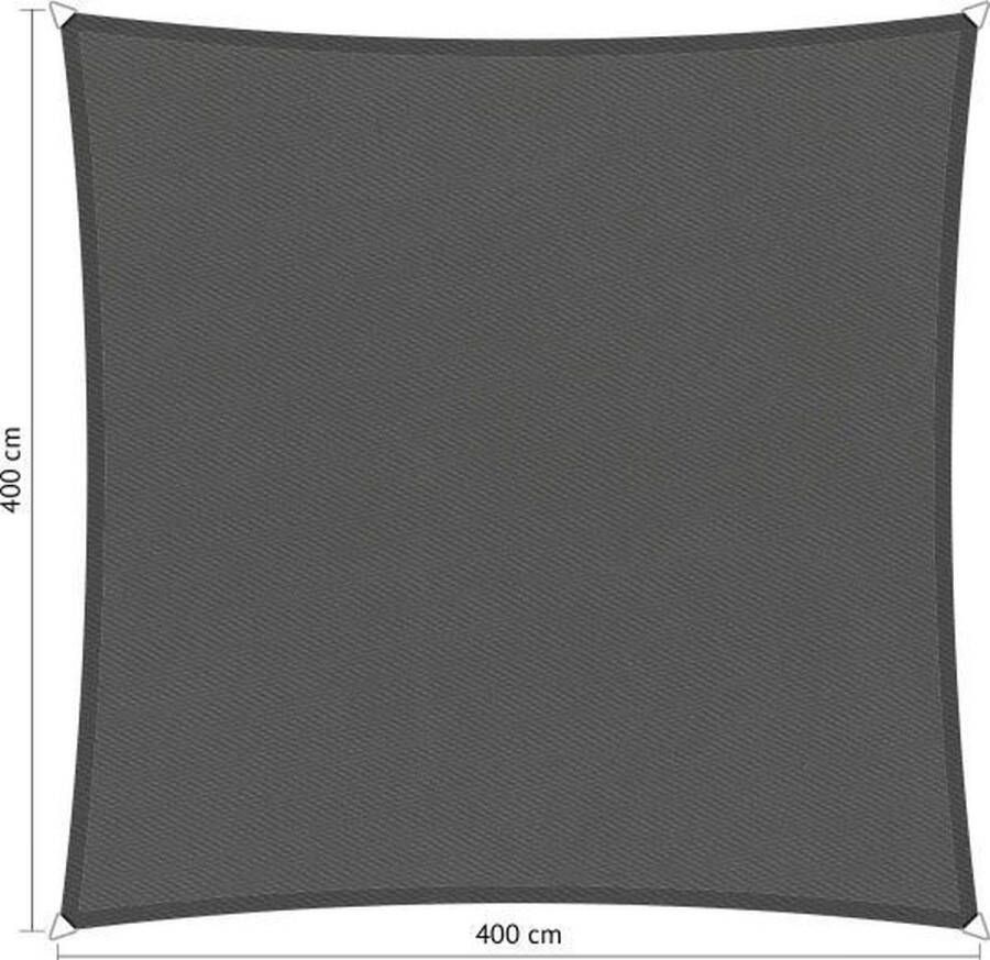 Shadow Comfort Vierkantige schaduwdoek waterafstotend UV Bestendig Zonnedoek 400 x 400 x CM Vintage Grey