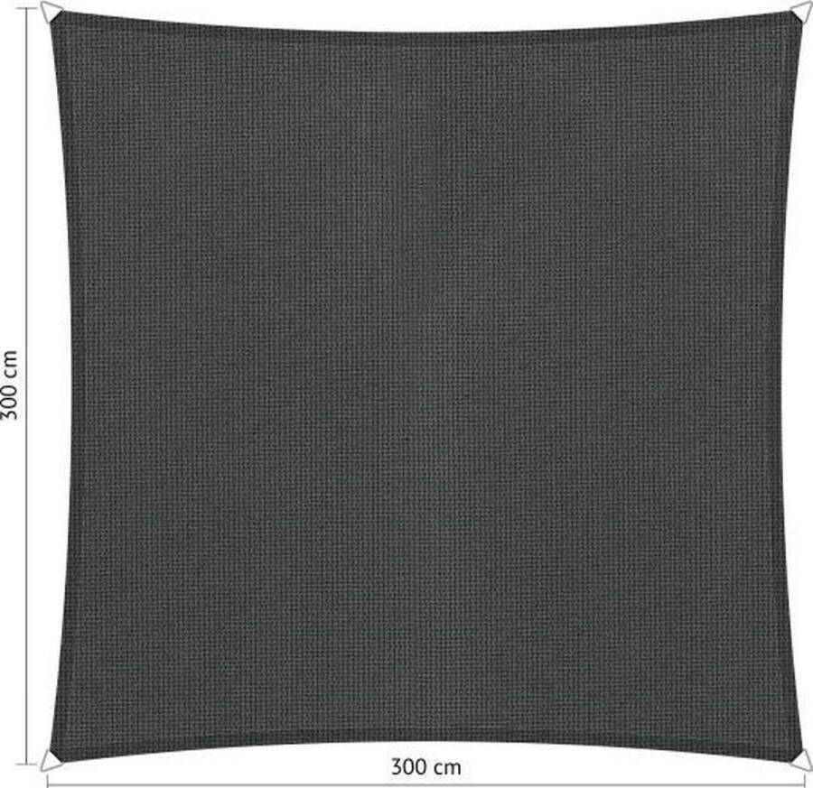 Shadow Comfort Vierkantige schaduwdoeken UV Bestendig Zonnedoek 300 x 300 CM Carbon Black