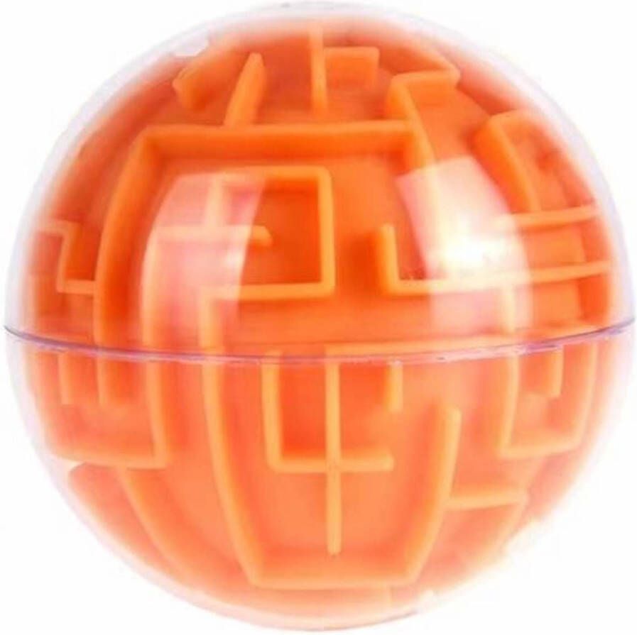 Shagam Puzzel Bal 3D Doolhof bal Maze Ball Fidget Toy Magic Bal Breinbreker Medium Oranje