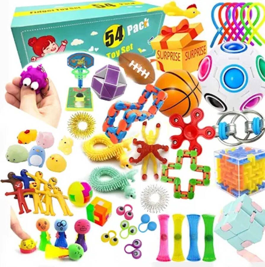 Shagam Fidget Toys Pakket 54 stuks Fidget Speeltjes Set Fidgets Magic Ball Fidget Spinnner