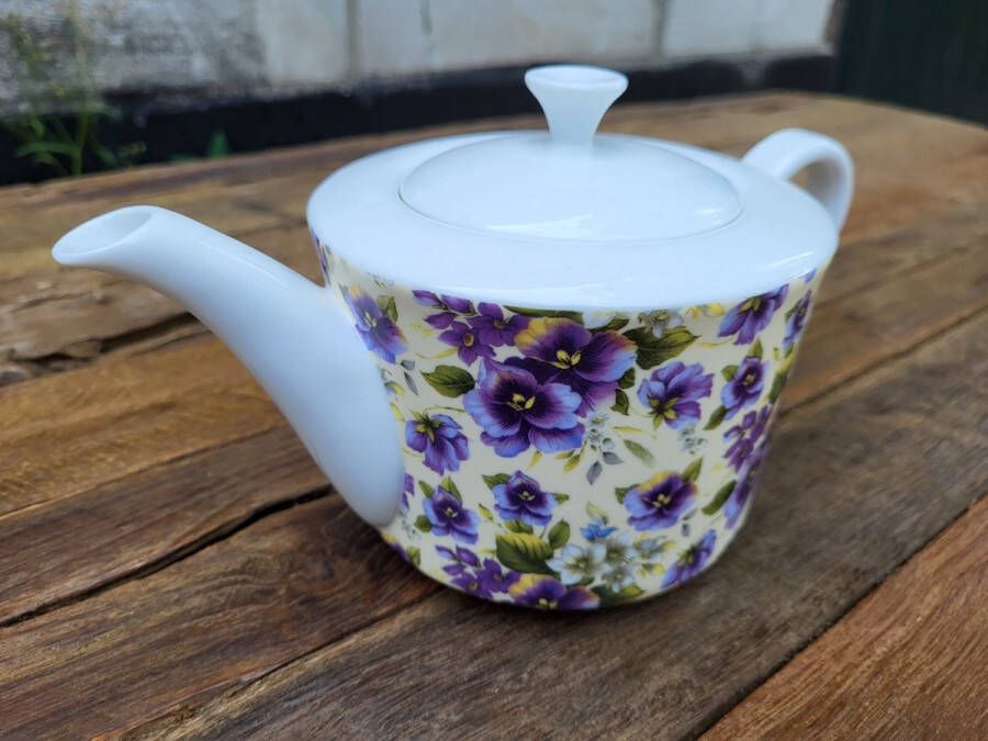 Shannonbridge Pottery Theepot Pansy 4 Mok 900 ml Designed in Ierland by
