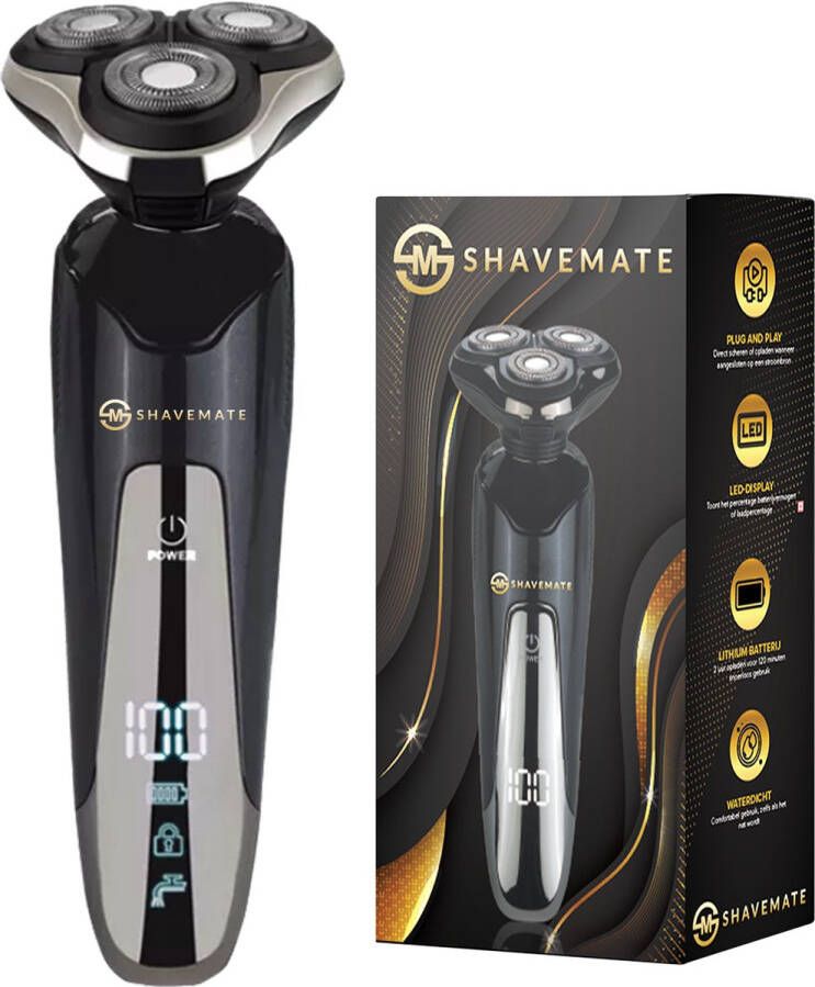 ShaveMate Scheerapparaat Mannen Pro Gezicht en Hoofd Trimmer Nat en Droog Shaver Neus en Baardtrimmer Head Shaver Skull Shaver