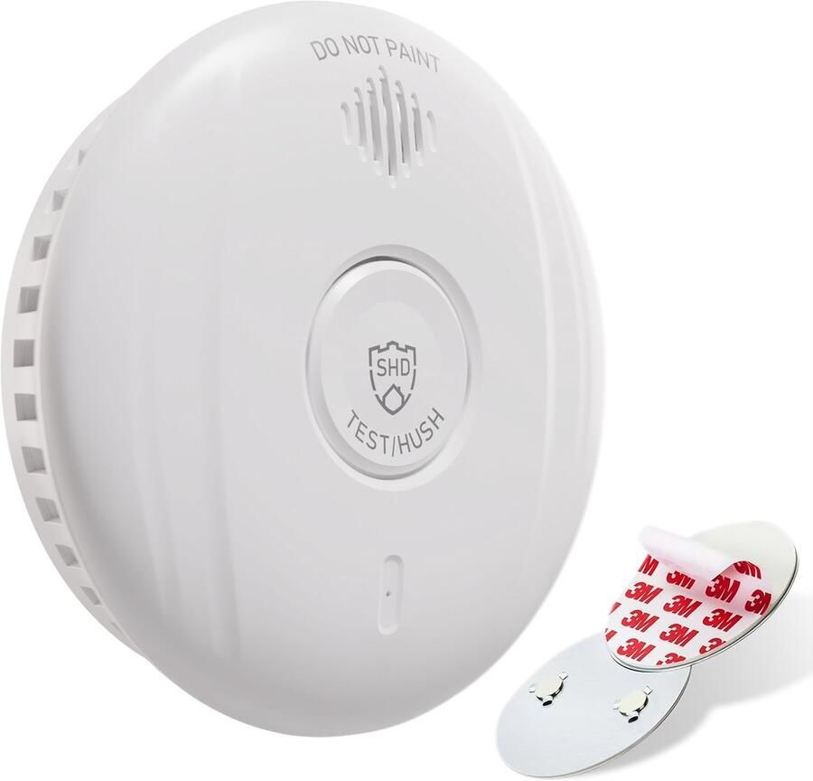 SHD by oneConcept SHD OneConcept Rookmelder met magnetische houder Betrouwbare mini rookmelder Keuken kantoor caravan Brandmelder met testfunctie & mute functie