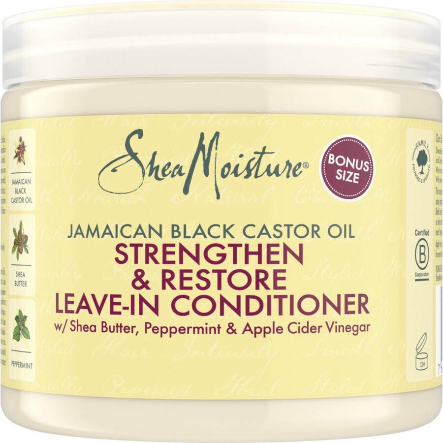 Shea Moisture 6x Jamaican Black Strengthen & Restore Leave-In Conditioner 431 ml