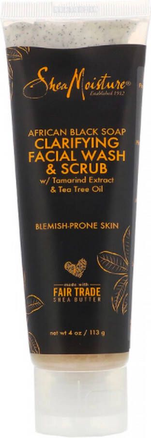 Shea Moisture African Black Soap Facial Wash & Scrub 113g