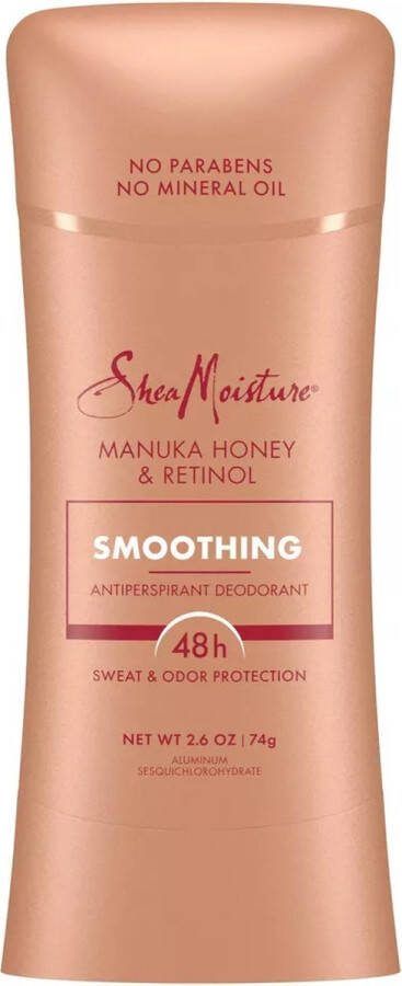 Shea Moisture Antiperspirant Deodorant Stick Smoothing Manuka Honey & Retinol