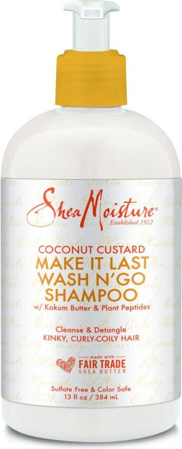 Shea Moisture Coconut Custard Make It Last Wash N' Go Shampoo