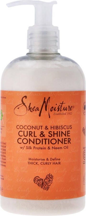 Shea Moisture Coconut & Hibiscus Conditioner Curl & Shine- 384 ml