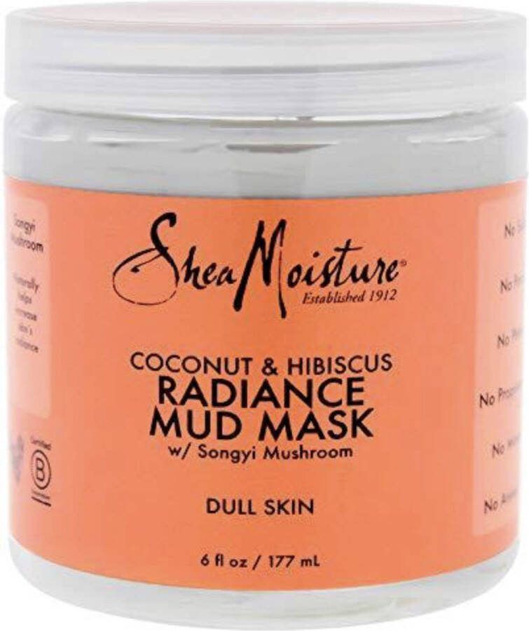 Shea Moisture Coconut and Hibiscus Radiance Mud Gezichtsmasker 177 ml