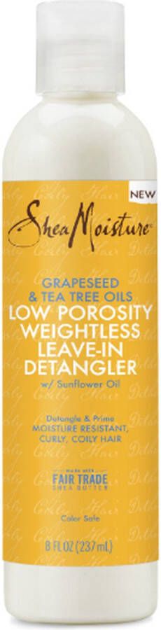 Shea Moisture Grape Seed & Tea Tree Oils Low Porosity Leave-In Detangler 236ml 8oz