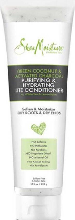 Shea Moisture Green Coconut Activated Charcoal Conditioner 292g
