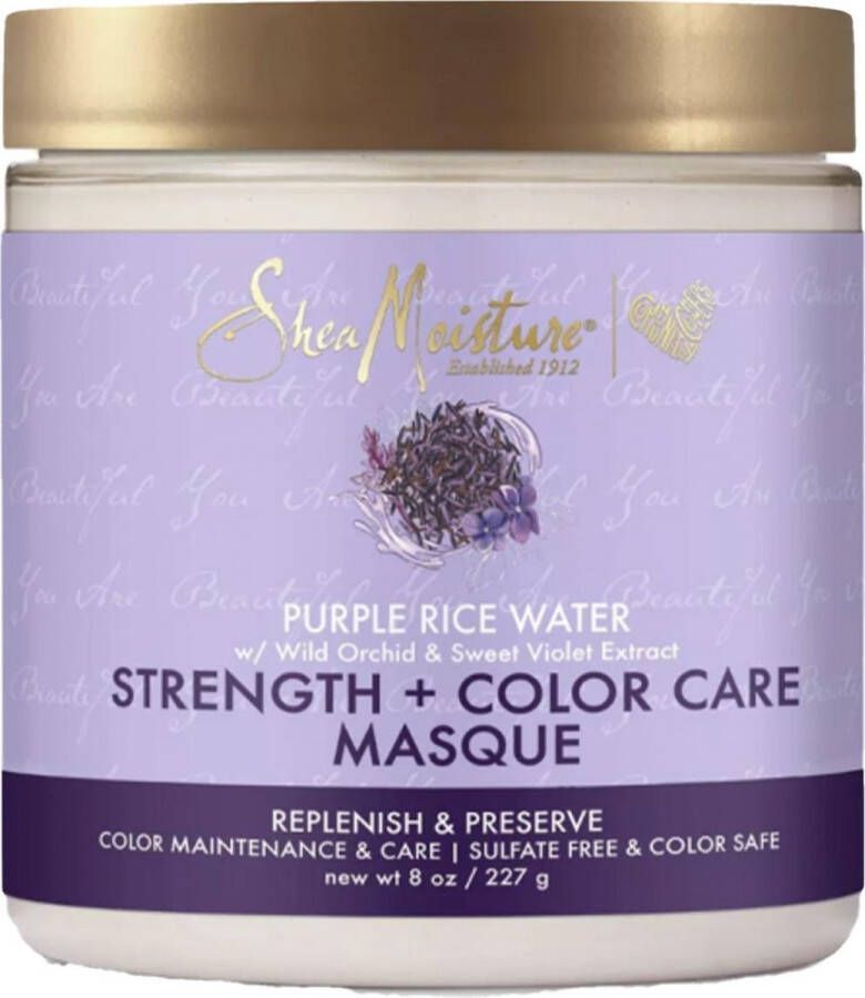 Shea Moisture Haarmasker Purple Rice Water Moisture Purple (227 g)
