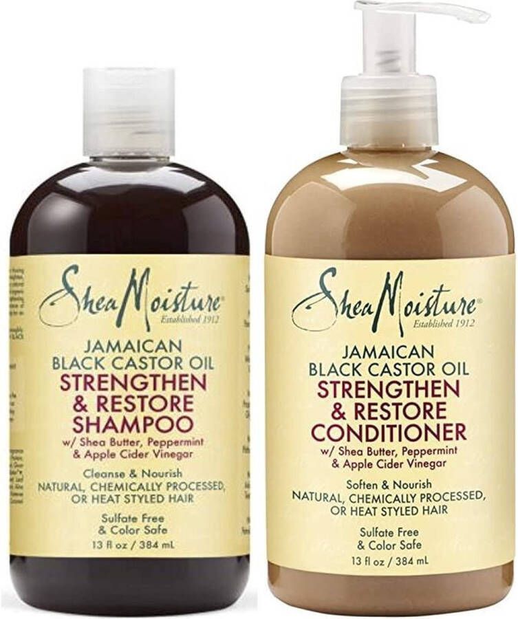 Shea Moisture Jamaican Black Castor Oil Shampoo & Conditioner 2 x 384 ml