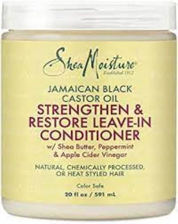 Shea Moisture JAMAICAN BLACK CASTOR OIL STRENGTHEN & RESTORE LEAVE-IN 20 OZ ( 591 ML )