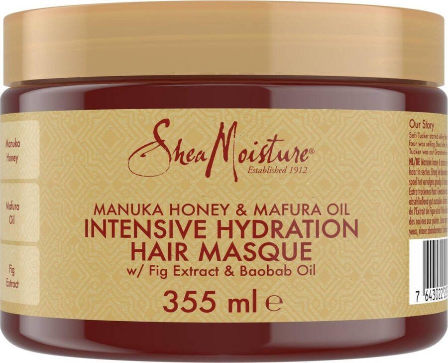 Shea Moisture Manuka Honey & Mafura Oil Haarmasker Intensive Hydration 355 ml