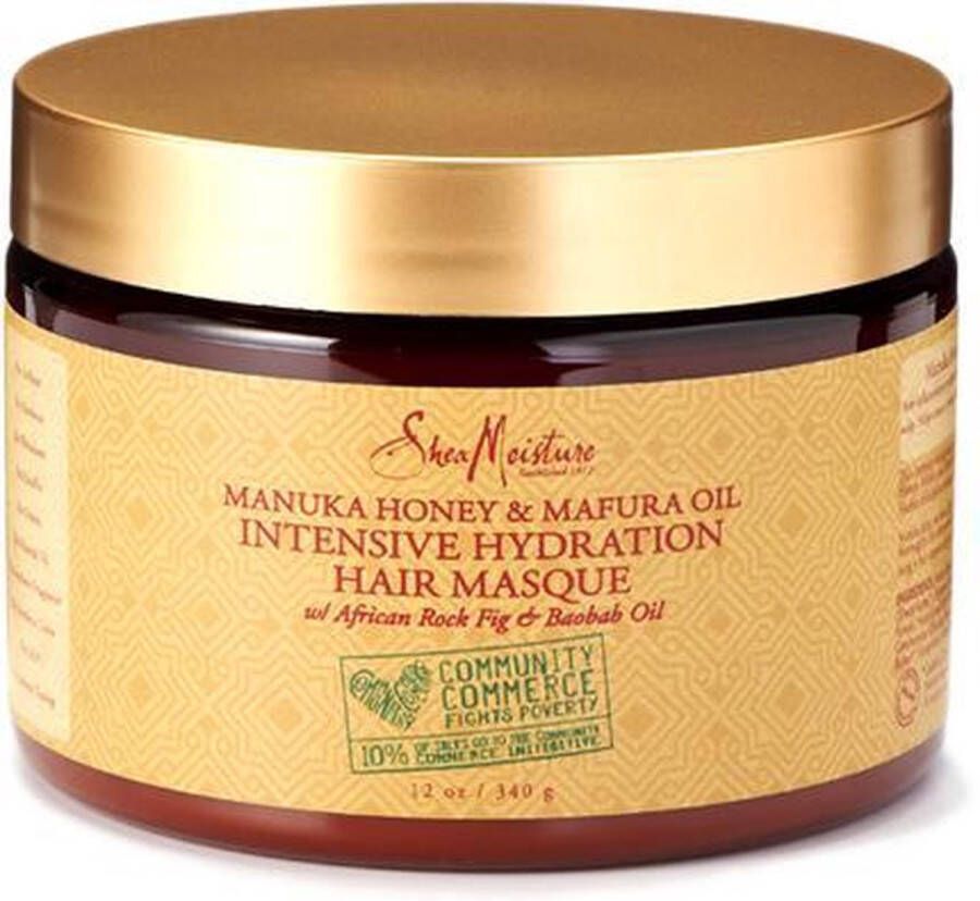 Shea Moisture Manuka Honey & Mafura Oil Intensive Hydration Haarmasker 340 gr