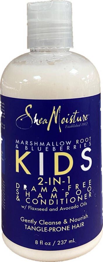 Shea Moisture Marshmallow Root & Blueberries Shampoo + Conditioner Kids 2-In-1 Drama-Free 237 ml