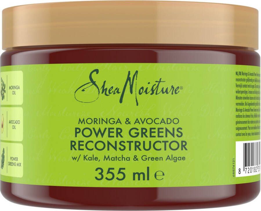 Shea Moisture Moringa & Avocado Haarmasker Power Greens 355 ml